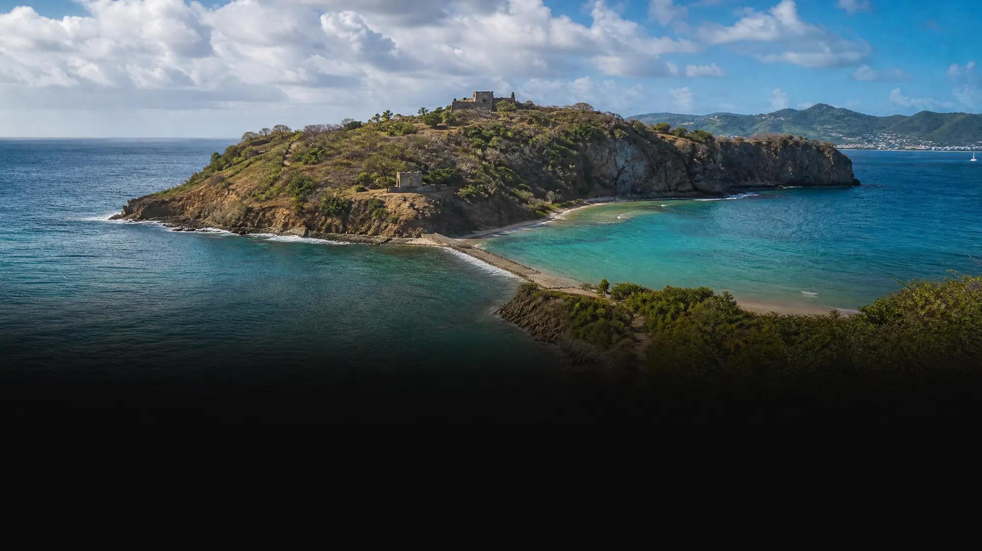 A 44-acre historic park on Saint Lucia's northwest coast. Hike to Fort Rodney, explore 18th-century ruins, and swim at two sandy beaches.